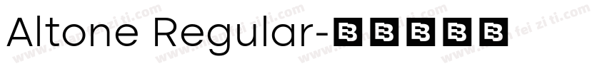 Altone Regular字体转换
